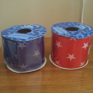 offray Holiday - Red and white star ribbon offray Holiday - Red and white star ribbon